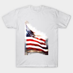 US Flag Totally Glitched T-Shirt